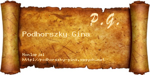 Podhorszky Gina névjegykártya